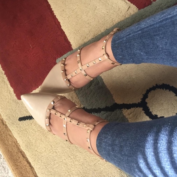 DREAM PAIRS Women's Rockstar-High Nude Pat Dress Pump Stiletto Heel Shoes - 8 M - Picture 2 of 12